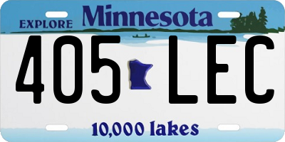 MN license plate 405LEC