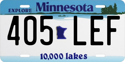 MN license plate 405LEF