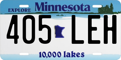 MN license plate 405LEH