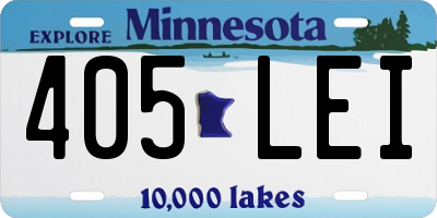 MN license plate 405LEI