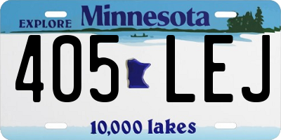 MN license plate 405LEJ