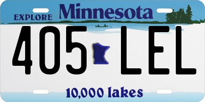 MN license plate 405LEL