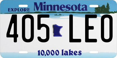 MN license plate 405LEO