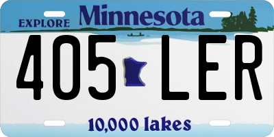 MN license plate 405LER