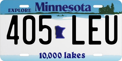 MN license plate 405LEU
