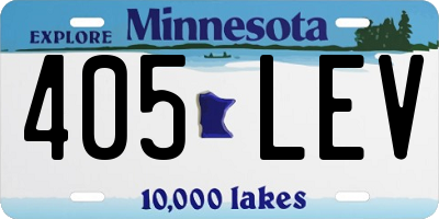 MN license plate 405LEV