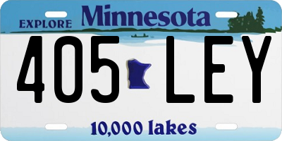 MN license plate 405LEY