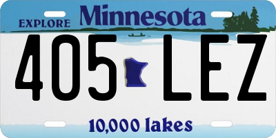 MN license plate 405LEZ