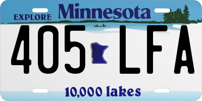 MN license plate 405LFA