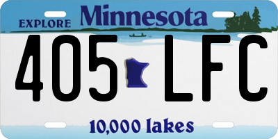 MN license plate 405LFC