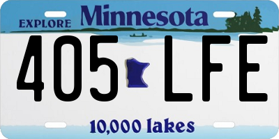 MN license plate 405LFE