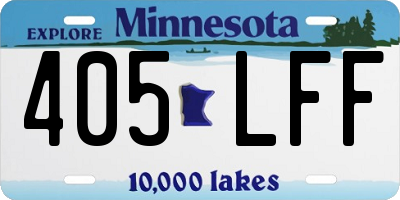 MN license plate 405LFF