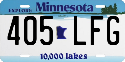 MN license plate 405LFG