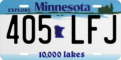 MN license plate 405LFJ
