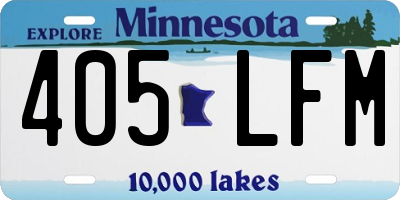 MN license plate 405LFM