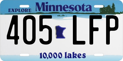 MN license plate 405LFP
