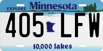 MN license plate 405LFW