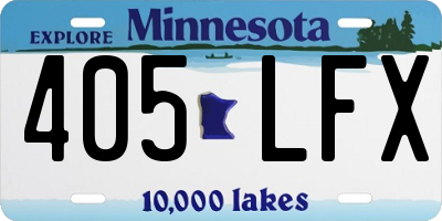 MN license plate 405LFX