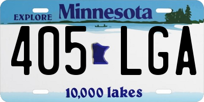 MN license plate 405LGA