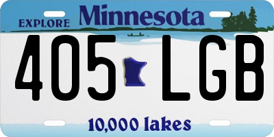 MN license plate 405LGB