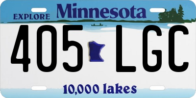 MN license plate 405LGC