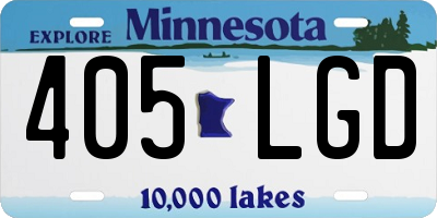 MN license plate 405LGD
