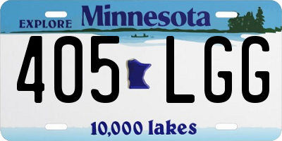 MN license plate 405LGG