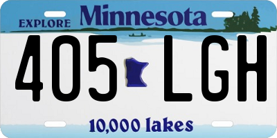 MN license plate 405LGH