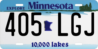 MN license plate 405LGJ