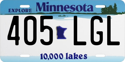 MN license plate 405LGL