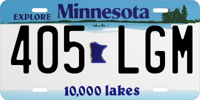 MN license plate 405LGM