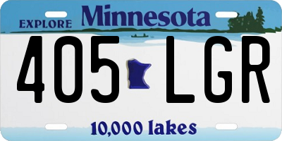 MN license plate 405LGR