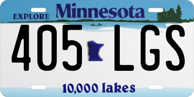 MN license plate 405LGS