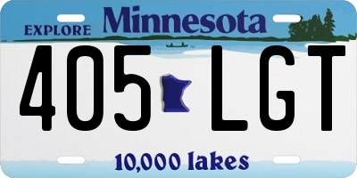 MN license plate 405LGT