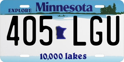 MN license plate 405LGU