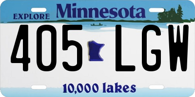 MN license plate 405LGW