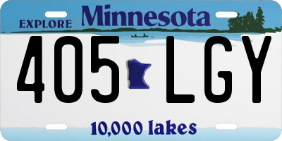 MN license plate 405LGY