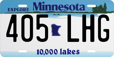 MN license plate 405LHG