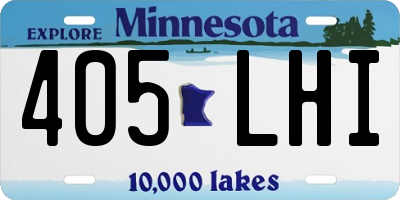 MN license plate 405LHI