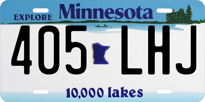 MN license plate 405LHJ