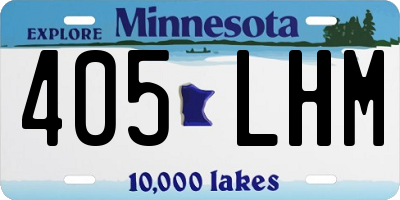 MN license plate 405LHM