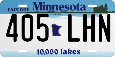 MN license plate 405LHN
