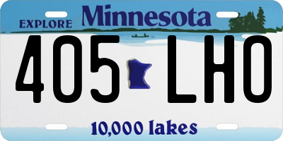 MN license plate 405LHO