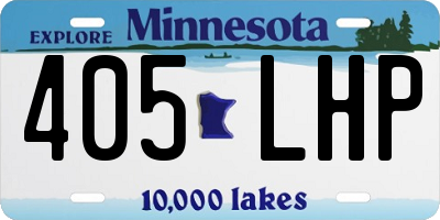 MN license plate 405LHP