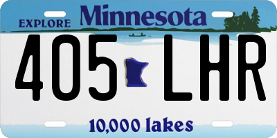 MN license plate 405LHR