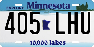 MN license plate 405LHU