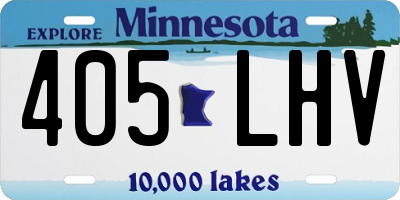 MN license plate 405LHV