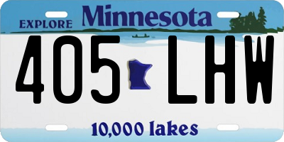 MN license plate 405LHW