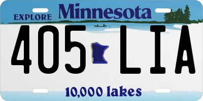 MN license plate 405LIA