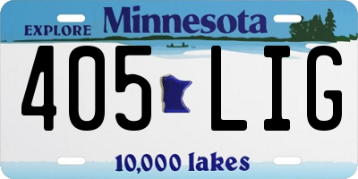MN license plate 405LIG